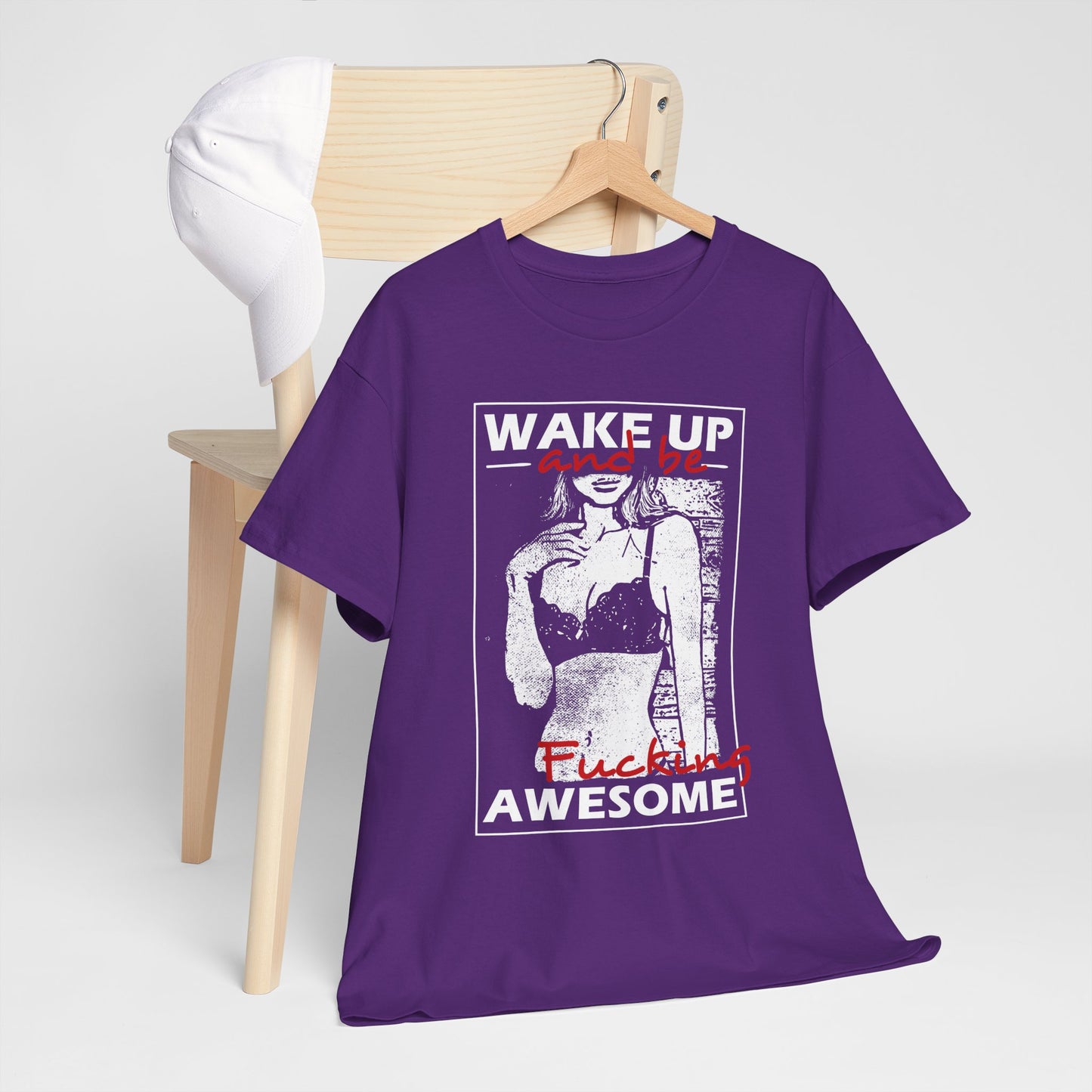 Wake Up and Be Fucking Awesome - odważna koszulka motywacyjna
