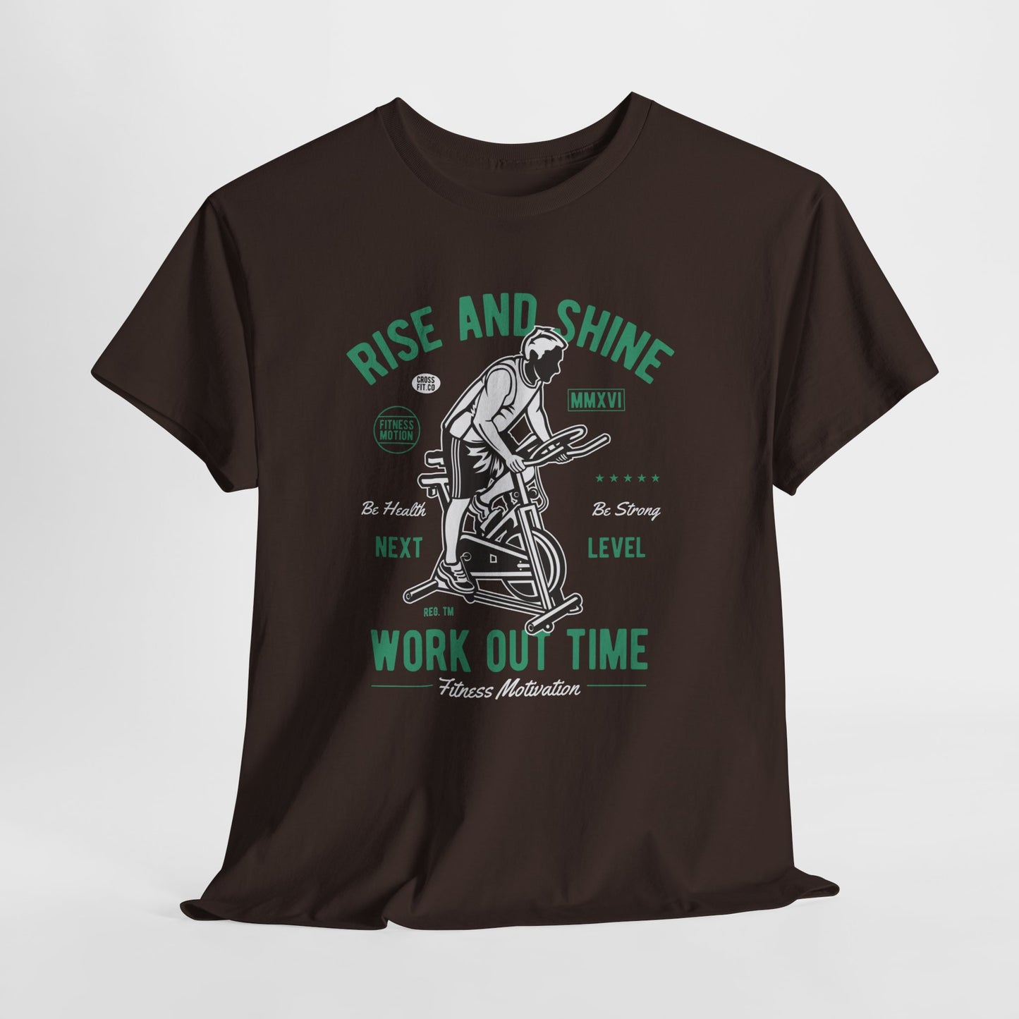 Rise and Shine - Work Out Time - koszulka motywacyjna