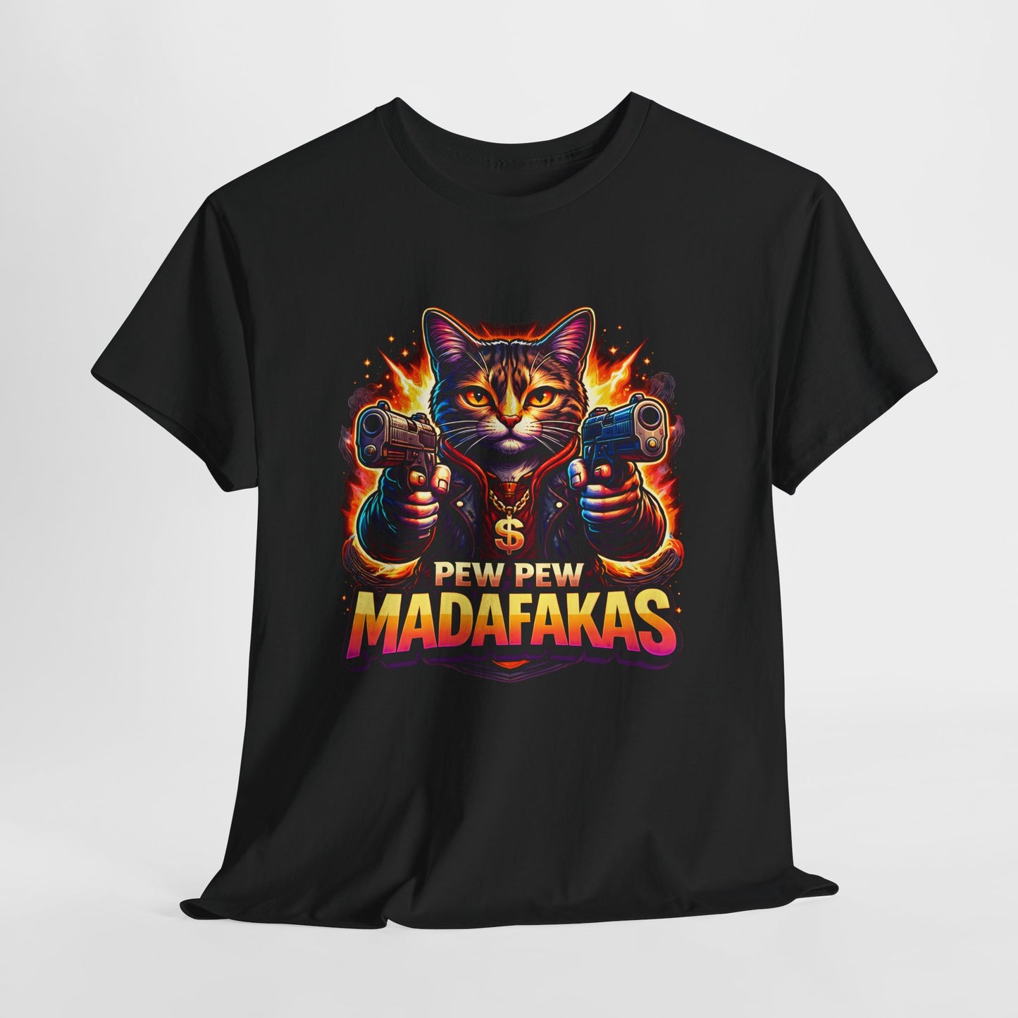 Pew Pew Madafakas - neonowy kot