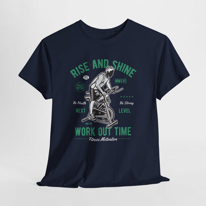 Rise and Shine - Work Out Time - koszulka motywacyjna