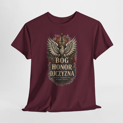 Bóg Honor Ojczyzna - koszulka patriotyczna z orłem