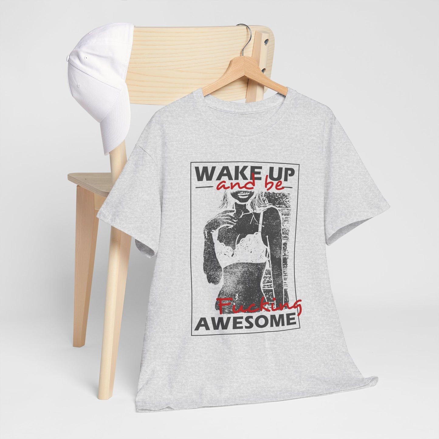 Wake Up and Be Fucking Awesome - odważna koszulka motywacyjna