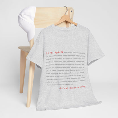 Lorem Ipsum... that's all I had in me today