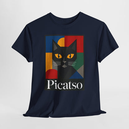 Picatso - koszulka z kotem w artystycznym stylu