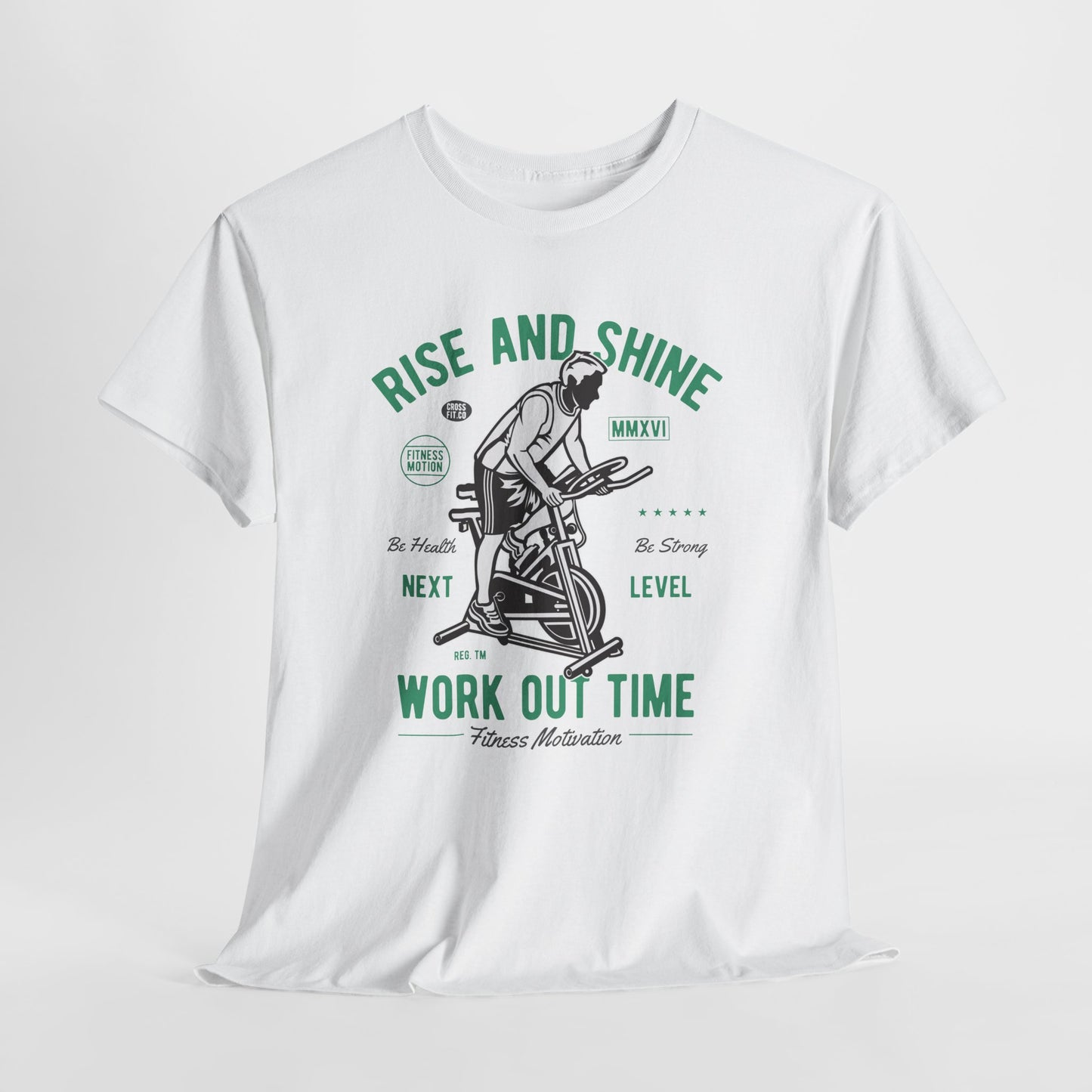 Rise and Shine - Work Out Time - koszulka motywacyjna