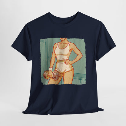 Sport Is Sexy: Siłownia - retro fitness z hantlem