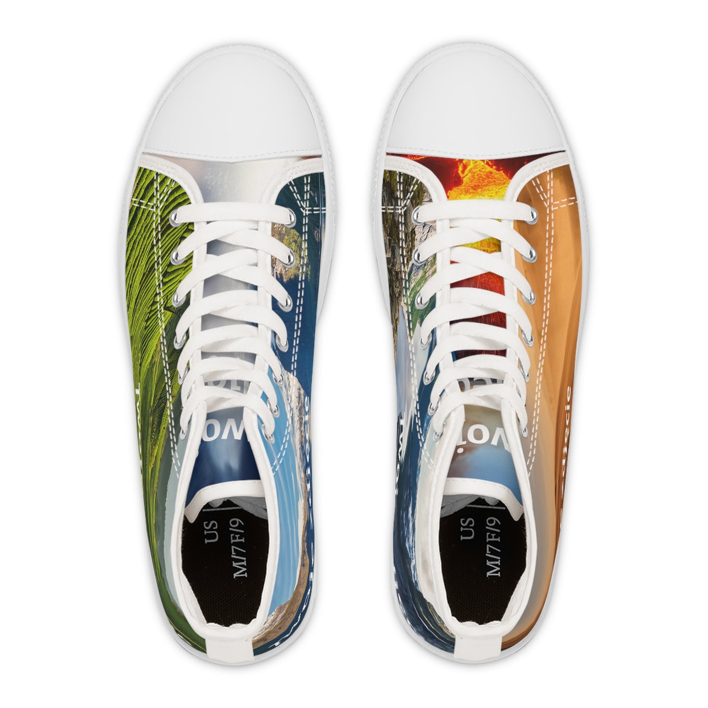 Damskie high-top sneakers - personalizowane