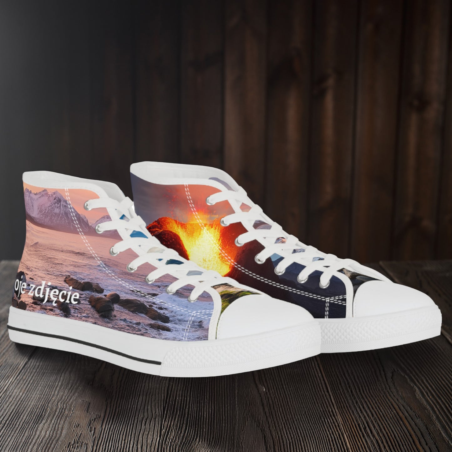 Męskie high-top sneakers - personalizowane